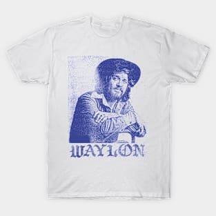 Waylon Jennings / Vintage Aesthetic Faded Style Fan Design T-Shirt